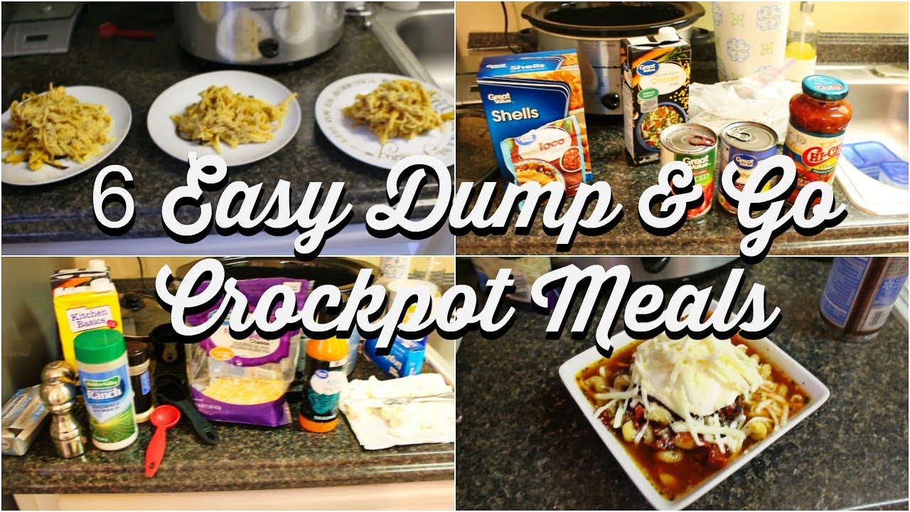 6 DUMP & GO CROCK POT MEALS | SUPER QUICK & EASY CROCK POT RECIPES
