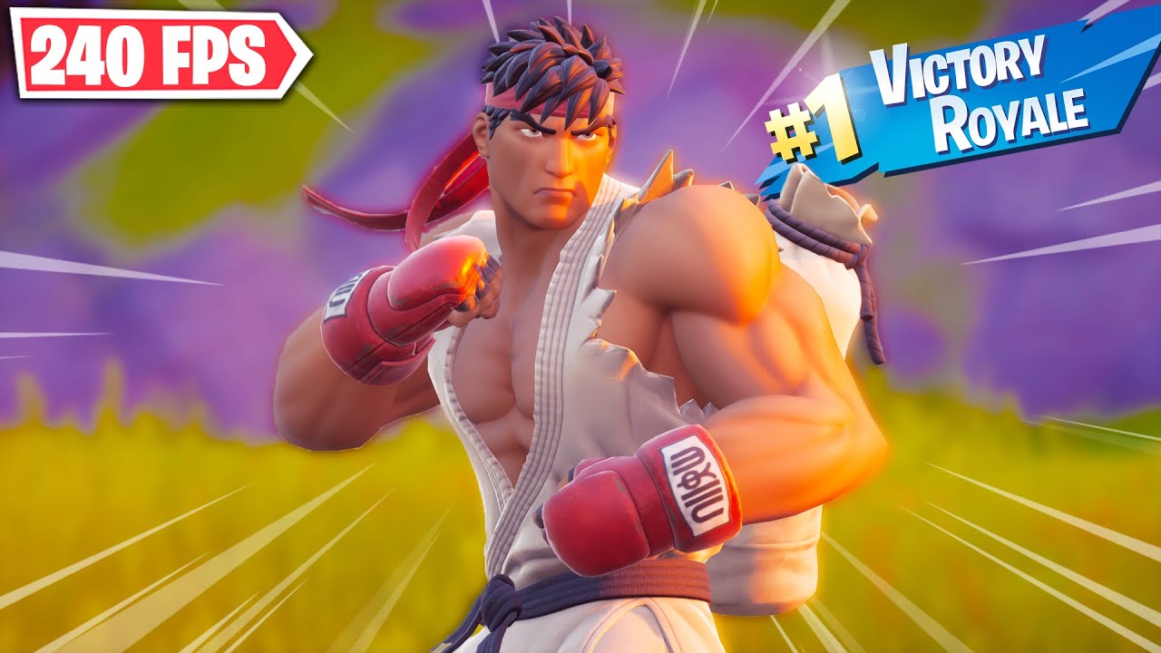 NEW STREETFIGHTER SKINS - Ryu Skin Gameplay / Solo Victory Royale Full Game (Fortnite No Commentary)