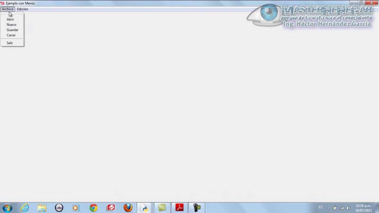 47 - Cómo crear Menús con tkinter (Python)