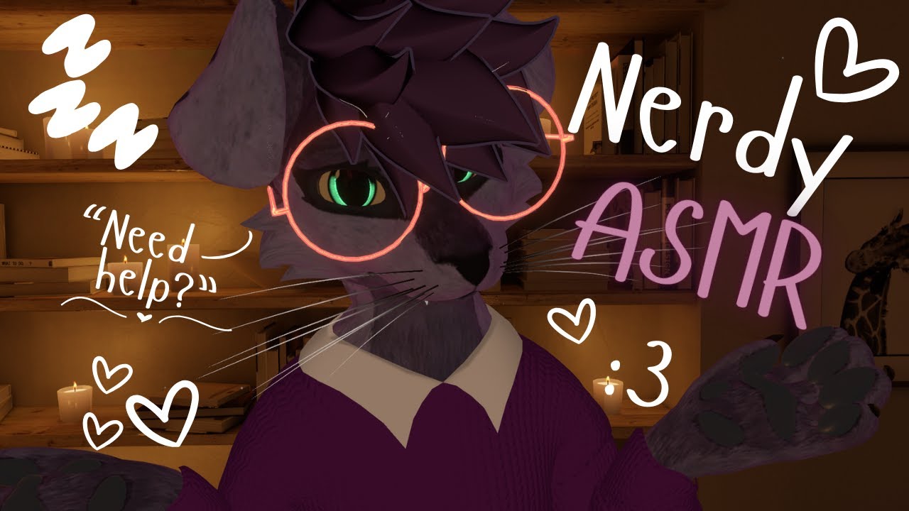 [Furry ASMR] Nerd fluffy friend helps you with assignment and tingles :3 [Sleep-aid] [Soft-spoken]