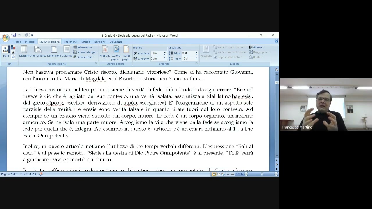 DIOCESI DI TRIVENTO SCUOLA CATECHISTI TRIVENTO DON ANGELO RICCI IL CREDO  24 feb  2025