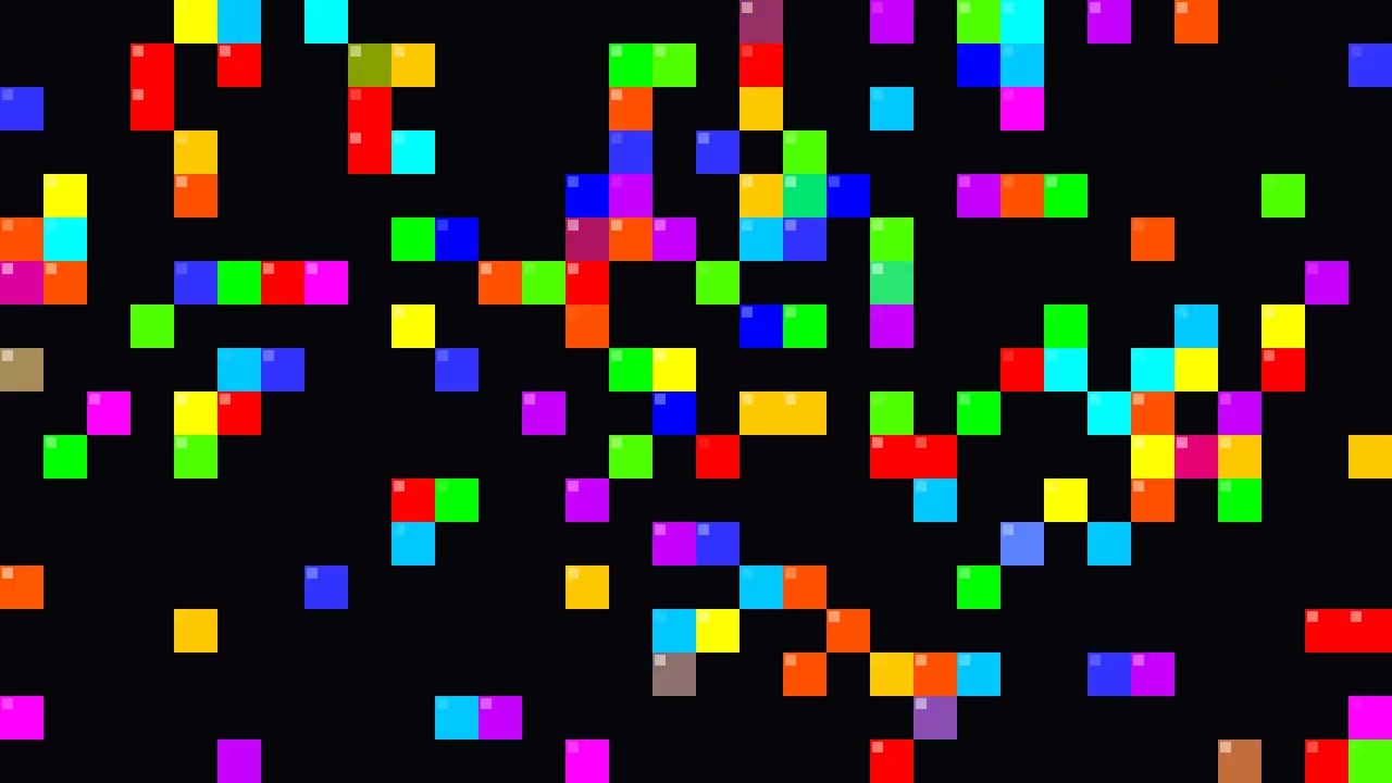 Disk squares satisfying bokeh animation loop