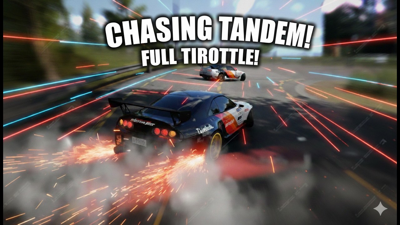 Chasing for my first tandem in CarX! Drift Gameplay - Moza R3 Steering Wheel