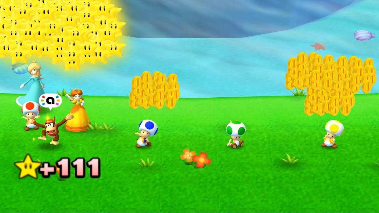 Mario Party Star Rush Toad Scramble - Diddy Kong Vs Daisy Vs Mario Vs Rosalina