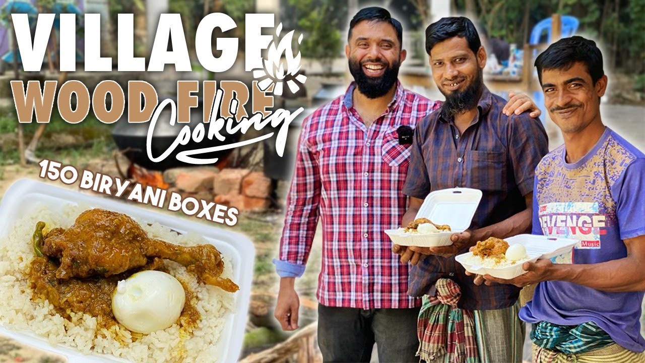 Cooking on WOOD FIRE!!! Rural Village, 150 takeaway boxes...