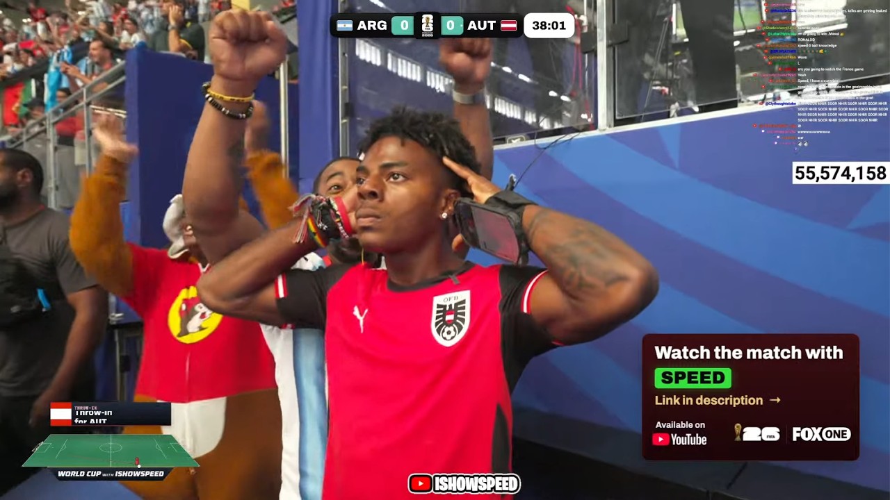 iShowSpeed Reacts To Messi&rsquo;s Goal Against Austria 😭💀 (CRASHES OUT)