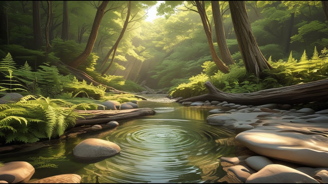 Forest Brook Serenade: 1 Hour of Gentle Stream & Birdsong for Peace & Focus