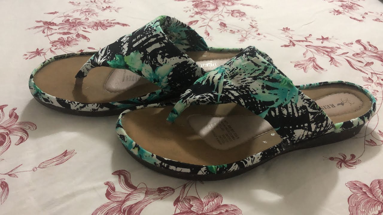 Redecoré mis viejas sandalias con tela estampada