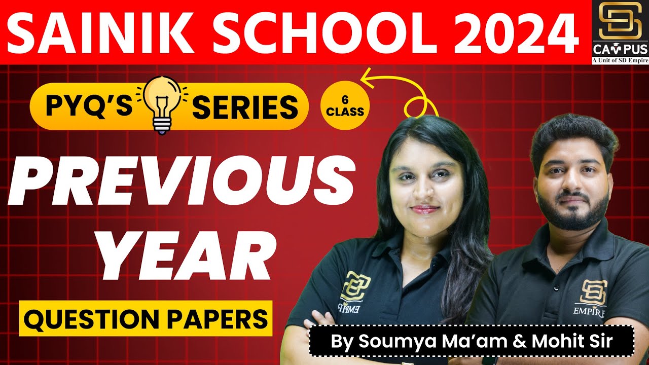 Sainik School Question Paper 2024 for Class 6 | Sainik School Previous Year Question Paper Series