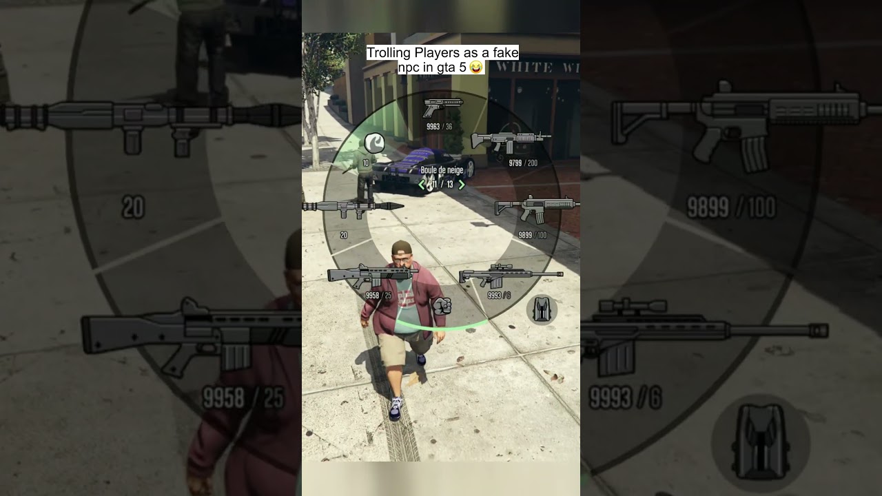 Trolling Players as a fake NPC in gta 5 😂 #gta #gta5 #gtaonline #troll