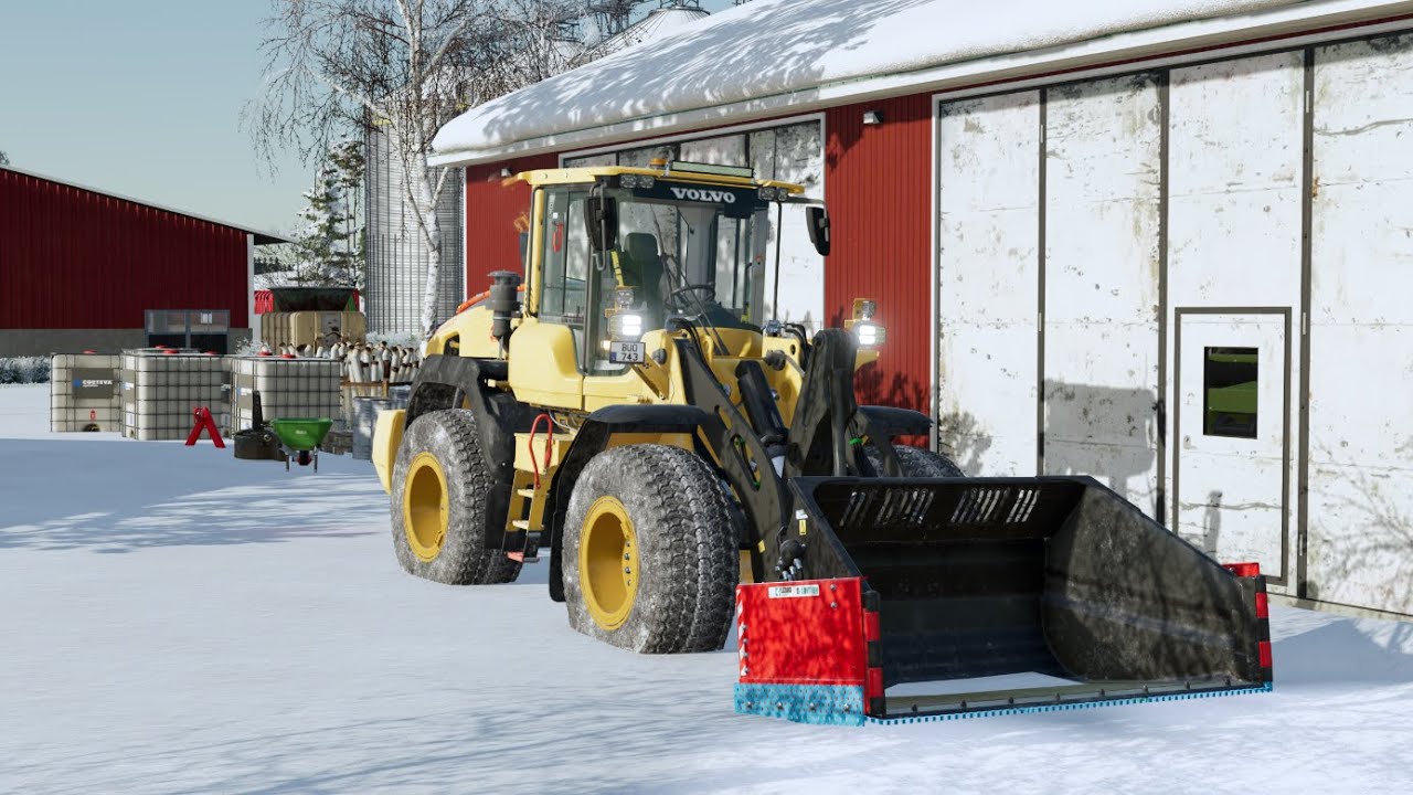 FS22 Southern Sweden Ep 37  | snöröjning | TIMELAPSE | volvo wheel loader