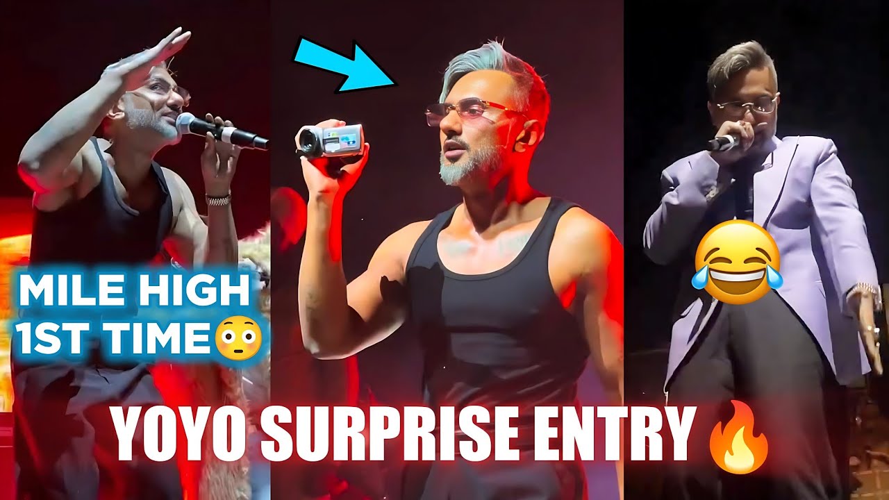 YO YO HONEY SINGH SURPRISE ENTRY 🥶🔥 MILE HIGH SONG 1ST TIME PERFORMANCE AT KARUN NANKU LIVE SHOW 😳