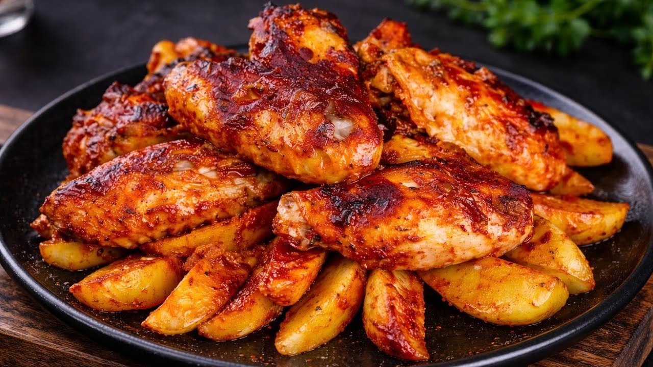 🔥5-MINUTE chicken wings recipe - JUST MIX everything together and pop it in the oven!