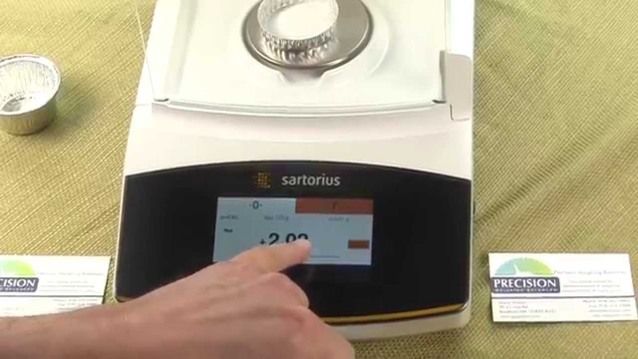 Using Sartorius Practum, Quintix or Secura Weighing mode and available configuration choices