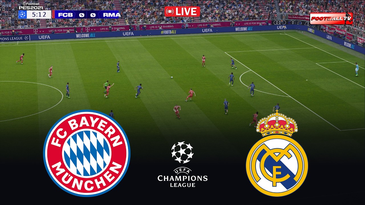 🔴Bayern Munich vs Real Madrid - UEFA Champions League 2026 | Pes 21 Gameplay Simulation