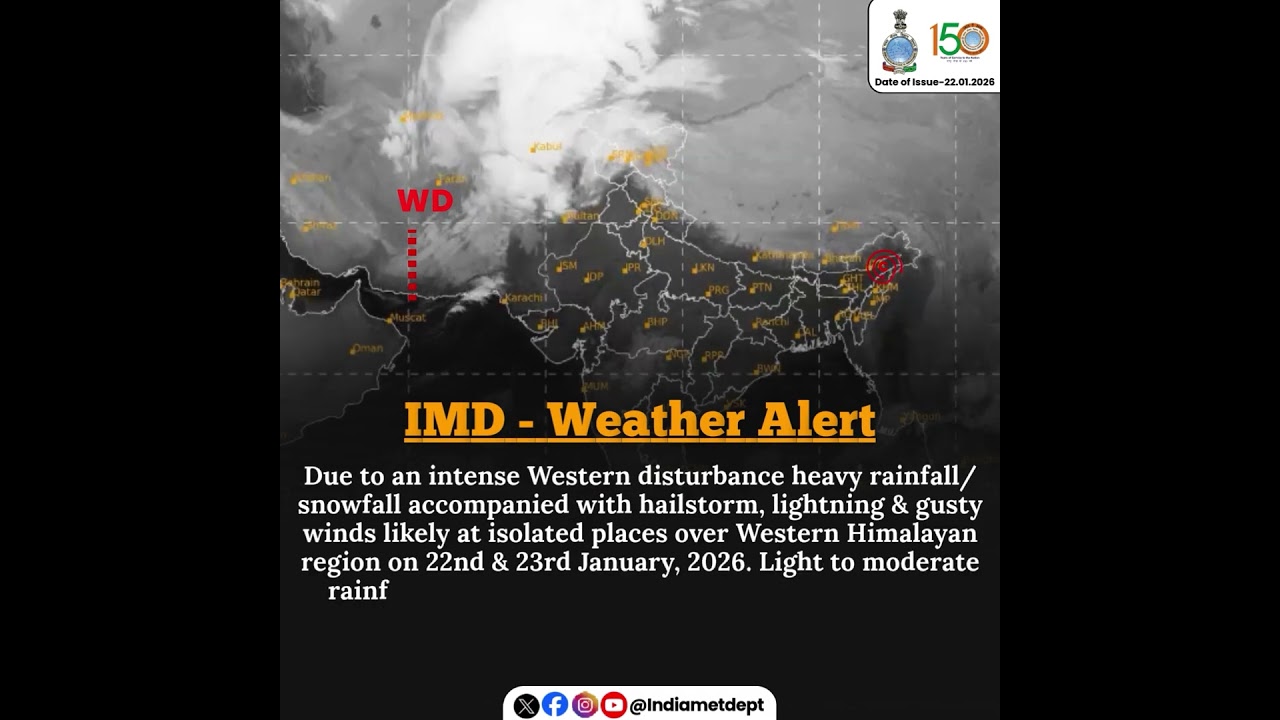 IMD-Weather Alert (22&ndash;23 January 2026)