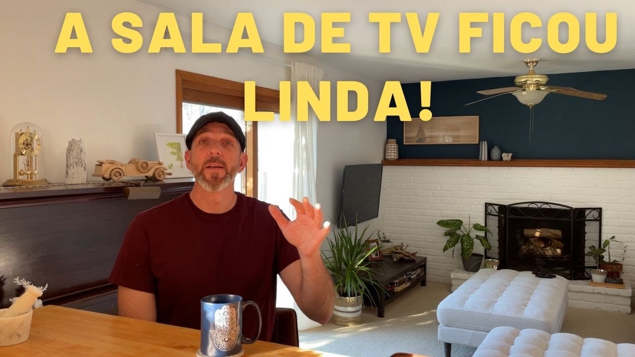 Tour pela Sala de TV Decorada: ficou linda! #decoracaosaladetv #saladetv #familyroom