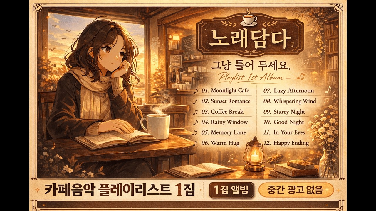노래담다 1집 라이브 🎧 그냥 틀어 두세요 | 카페음악 플레이리스트 · 중간광고없음 · 여성보컬 24곡