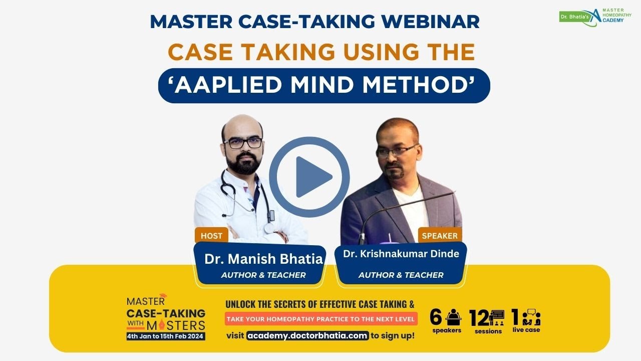 Dr Krishnakumar Dinde interviewed by Dr Manish Bhatia | Master case taking with Masters