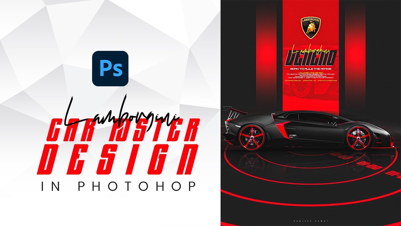 How to Design a Car Poster in Photoshop | Full Step-by-Step Tutorial #photoshop