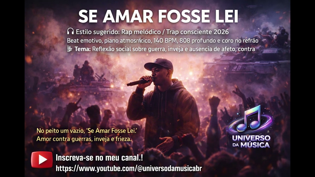 SE AMAR FOSSE LEI 💔🔥 Rap Consciente 2026 Que Vai Tocar Sua Alma  Reflexão Sobre Guerra Inveja e Amor