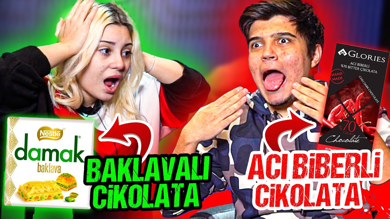 EN GARİP ÇİKOLATALARI DENEDİK!!! ACI BİBERLİ ÇİKOLATA??