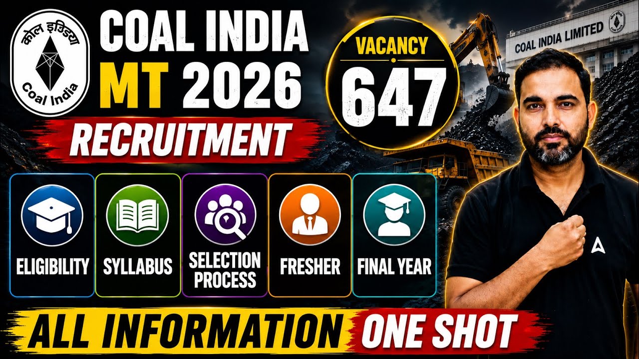 Coal India Recruitment 2026 | Coal India Recruitment Notification 2026 | Coal India Vacancy 2026