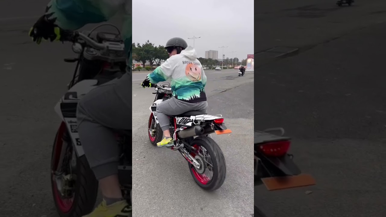 SWM SM 500 w Chinach. Pierwsza jazda 🏍️ 🚔 #dźwięk #rury #fyp #sport motorowy