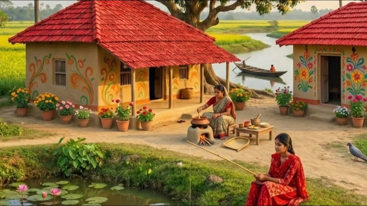 🌿 Live | অনুমুক্তকর বাংলার গ্রাম🌾 | Relaxing Rural Village Scenes | Nature & Peaceful Life