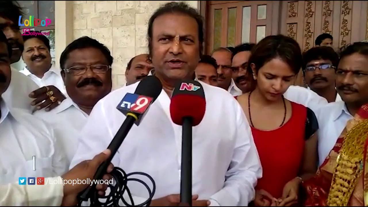 Mudragada Padmanabham visit Mohan Babu Family -  Manchu Vishnu, Manchu Lakshmi