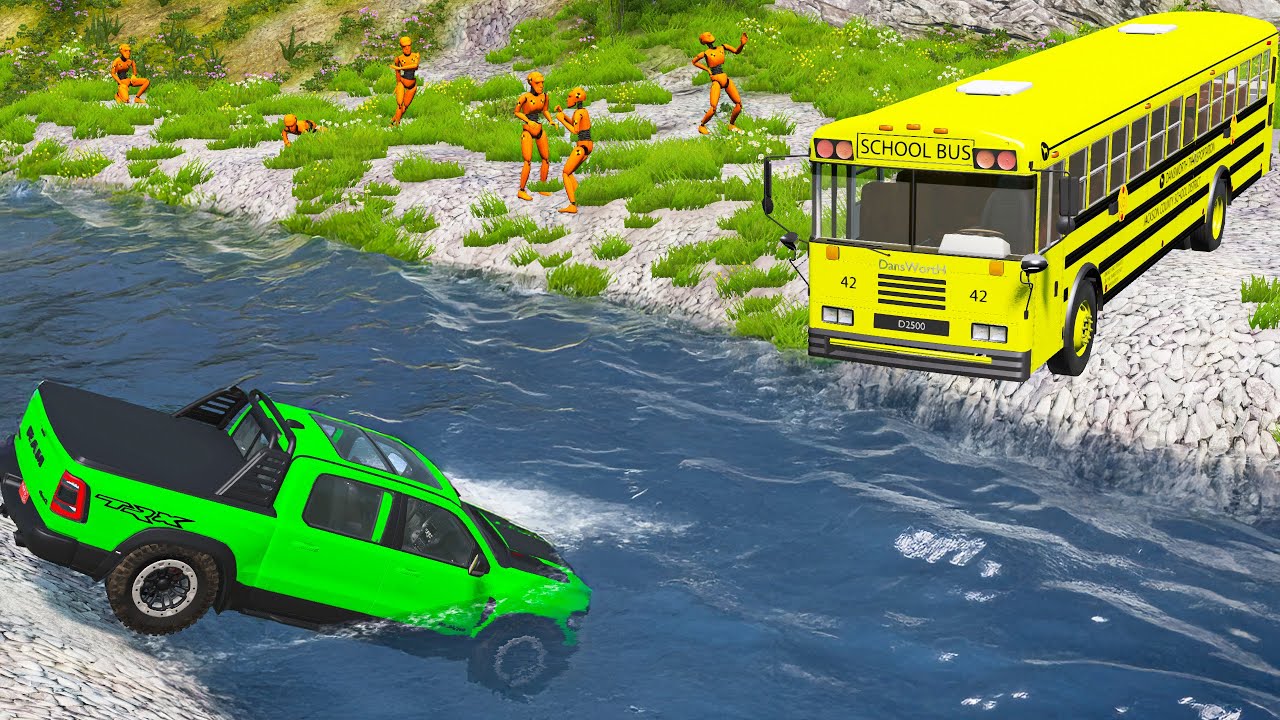 Cars vs Deep Water #2 -  BeamNG Drive Challenge Ends in Total Destruction!