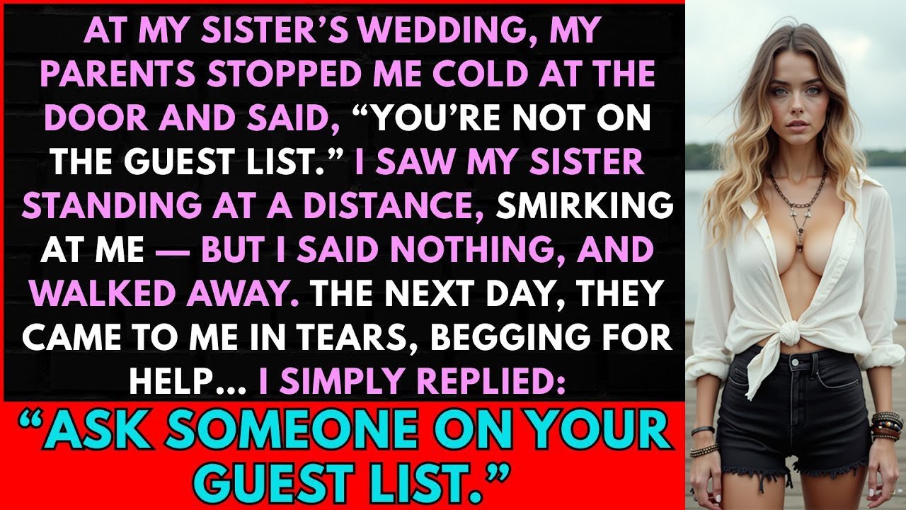 My Parents Stopped Me at the Wedding Door — “You’re Not on the List”