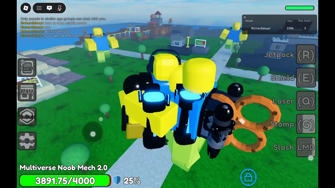 How to beat middle mode with titan noob 