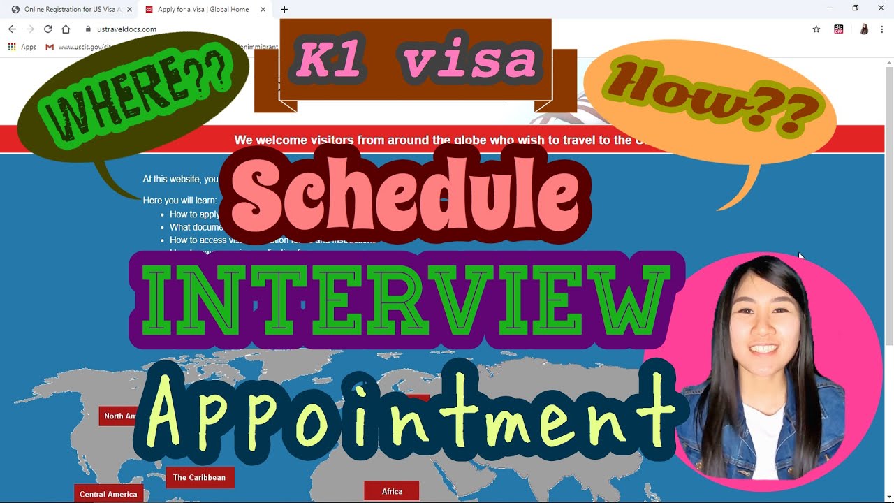 K1/FIANCEE VISA: Schedule Interview Appointment (ENGLISH SUBTITLE)