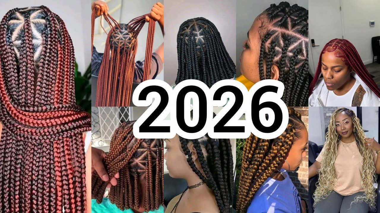2026 KNOTLESS BOX BRAID HAIRSTYLES/FRENCH CURLS HAIRSTYLES/BOHO KNOTLESS BRAID HAIRSTYLES #VIRAL 