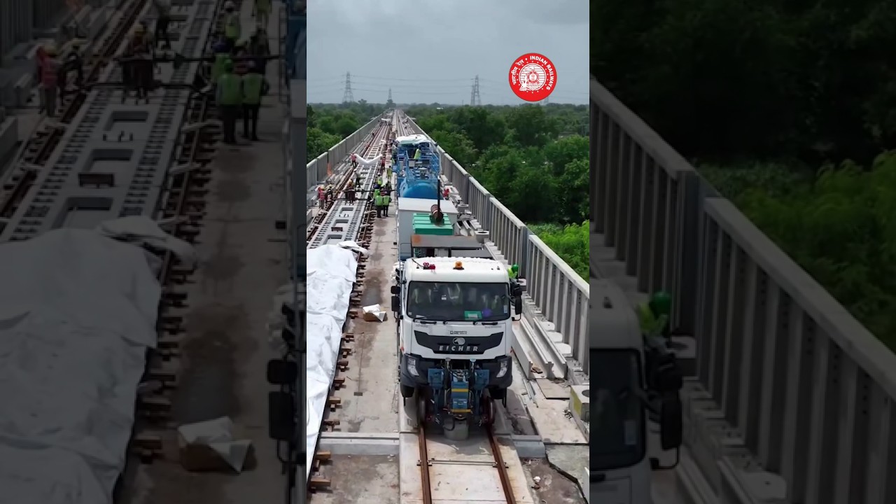 Rapid progress on Bharat&rsquo;s first Bullet Train Corridor!📍Surat HSR site #indianrail #bullettrainindia