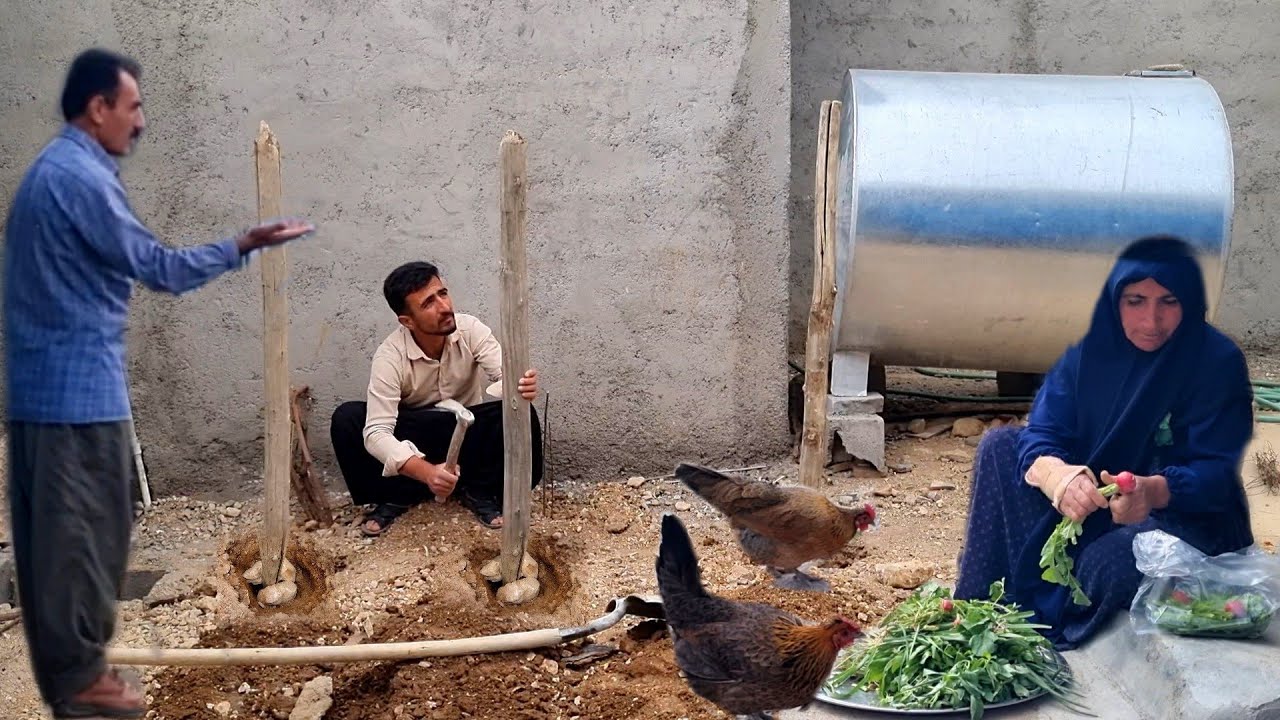 Haafar Godal and the detailed steps of installing the fence by Abbas