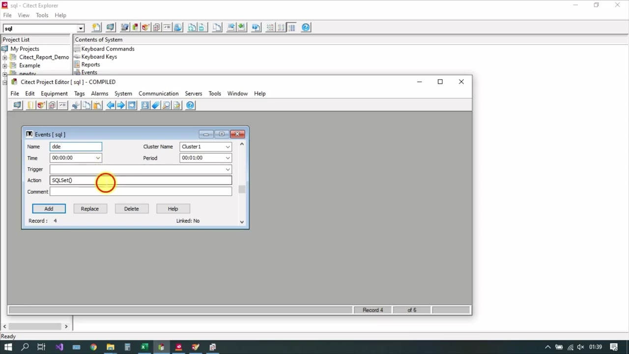 Vijeo Citect DDE (Direct Data Exchange) with excel