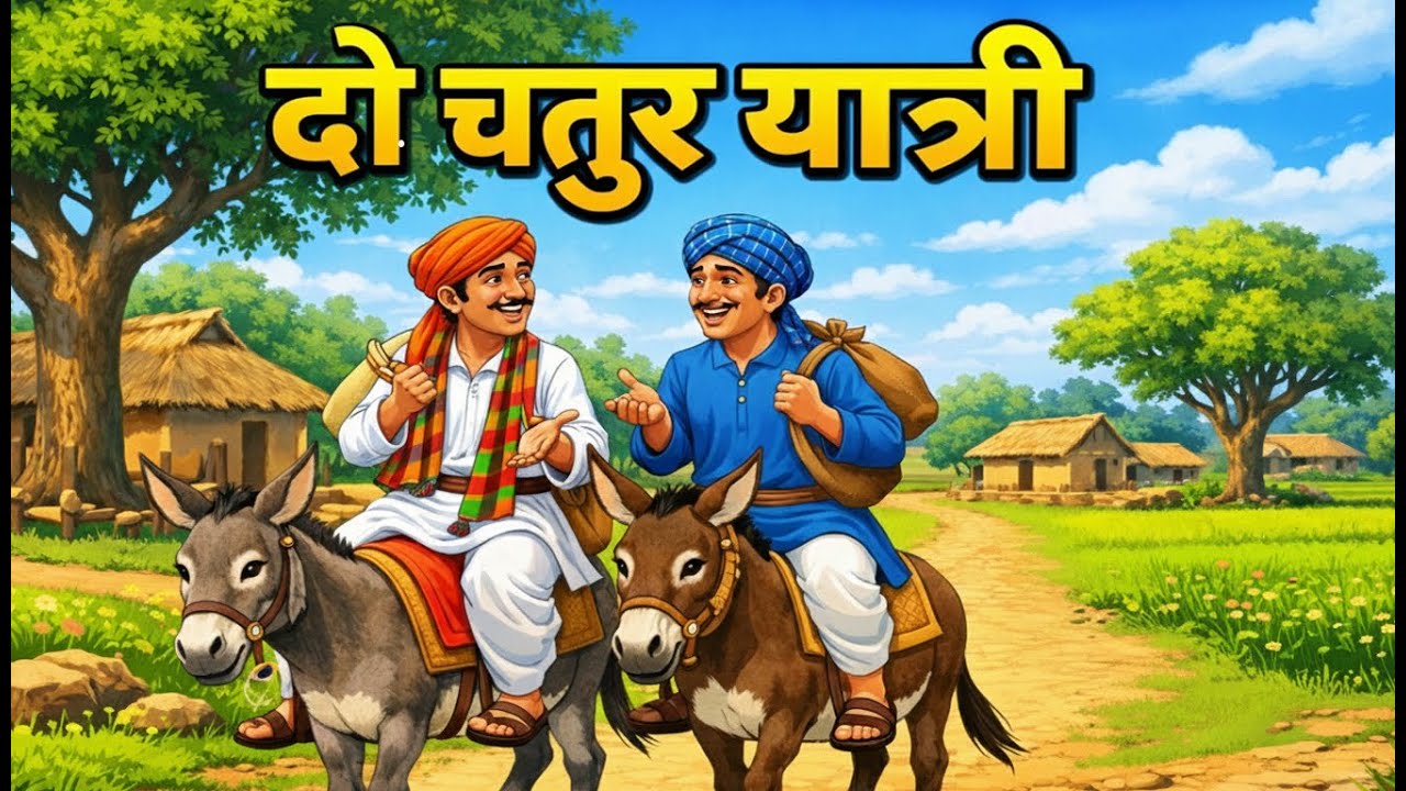 दो चतुर यात्री । Hindi Moral Story । kahani bed time story । cartoon story। कहानी