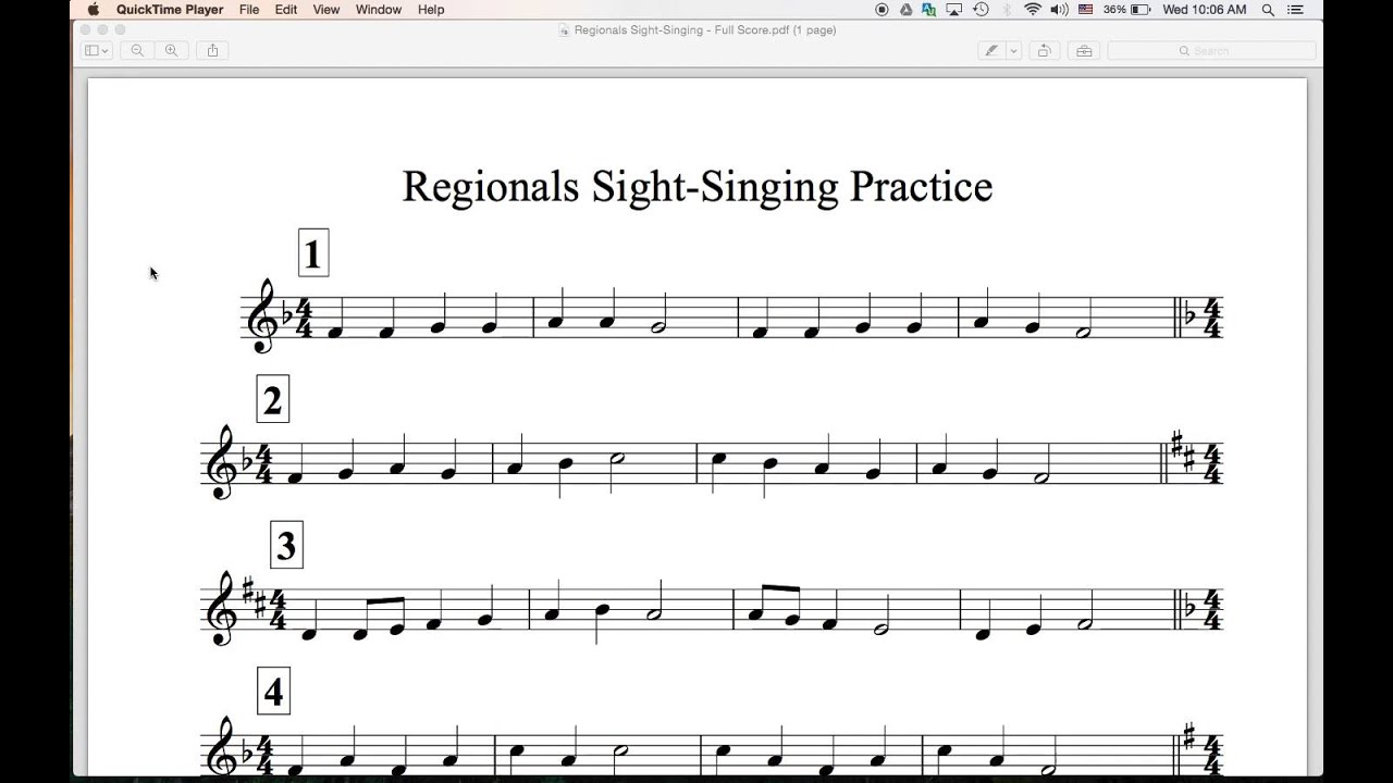 Regionals Sight Singing Practice