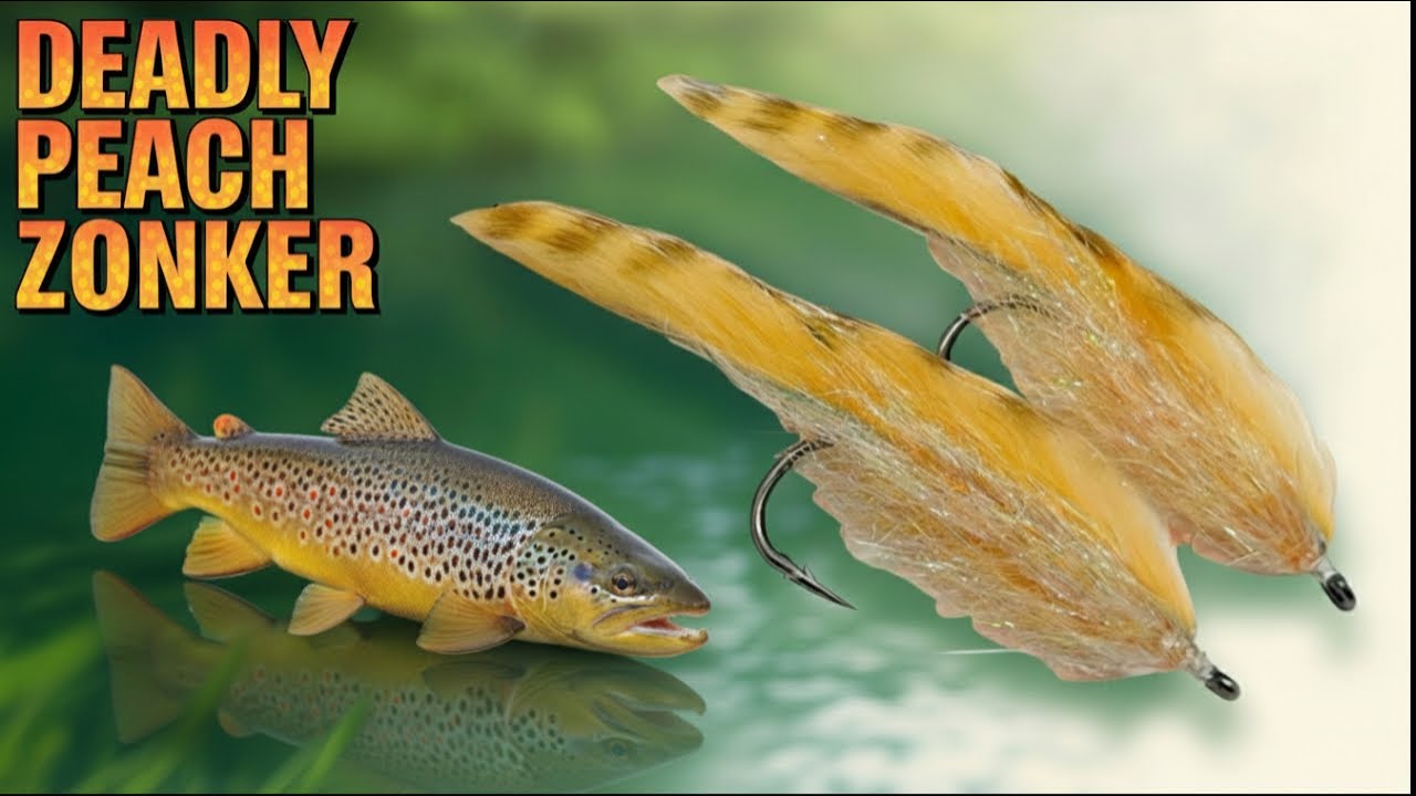 Best Streamer for BIG trout  - Peach Zonker Tutorial