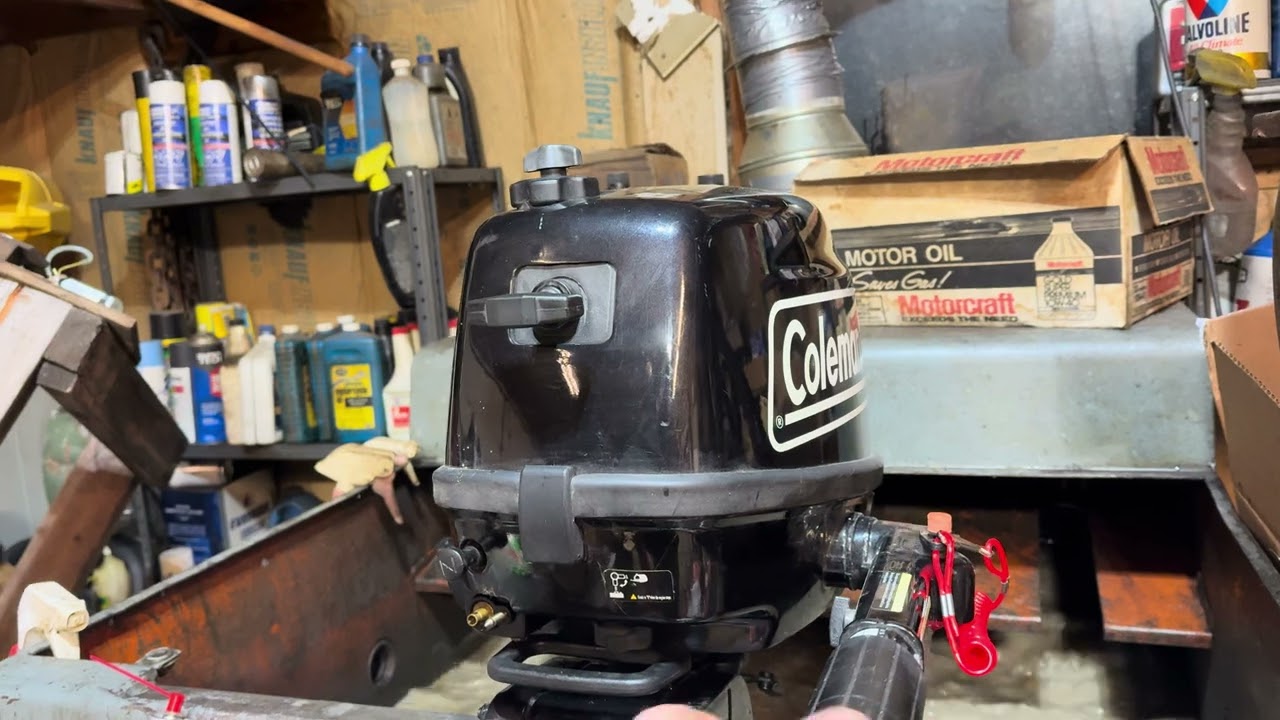 Coleman 5hp outboard motor tank test