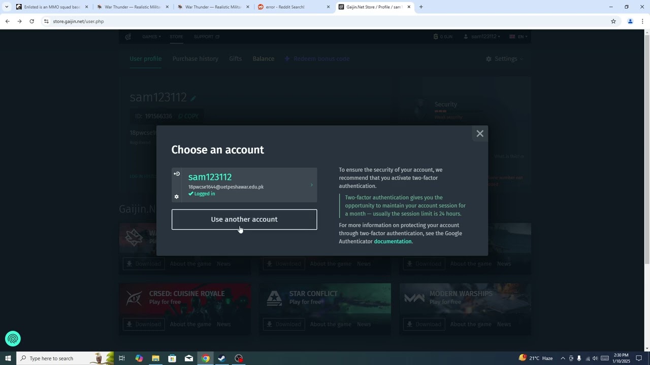 How to link and unlink Steam with Gaijin Account