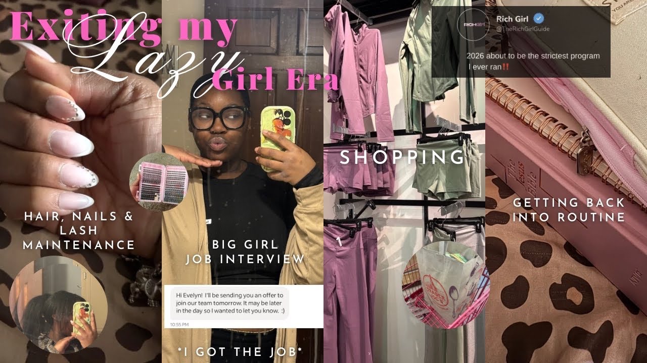 Exiting my LAZY girl era ep2🎀: getting back into routine, maintenance day, job interview, etc.♡