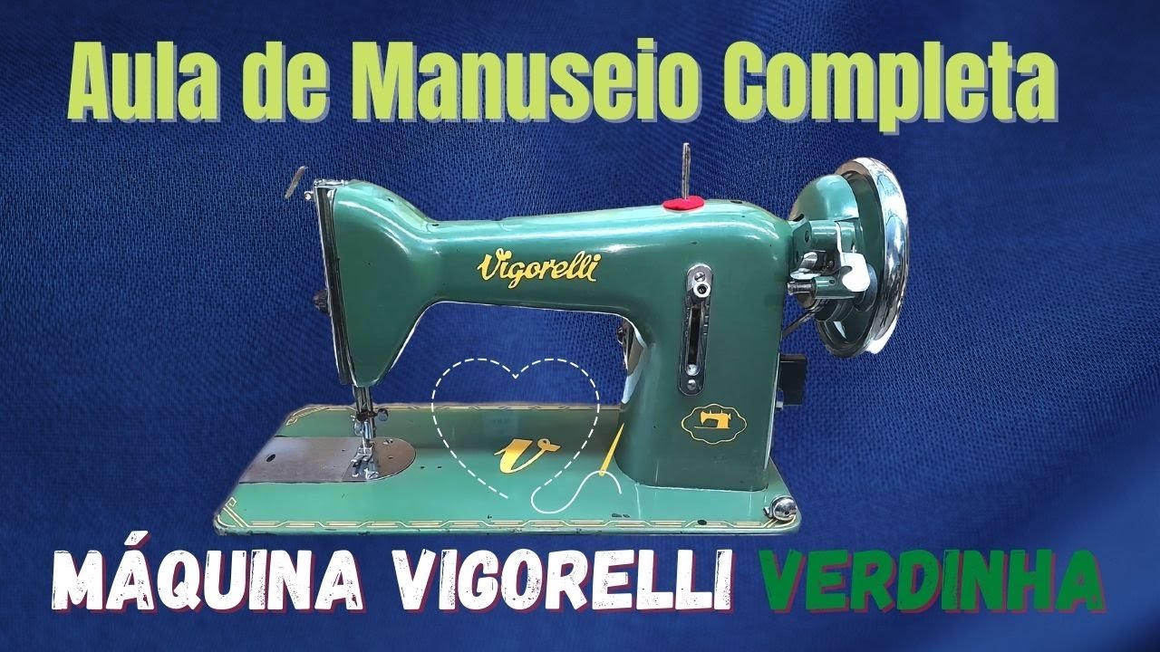 Aula de Manuseio da Máquina De Costura Vigorelli Verde Ponto Costura Reta!