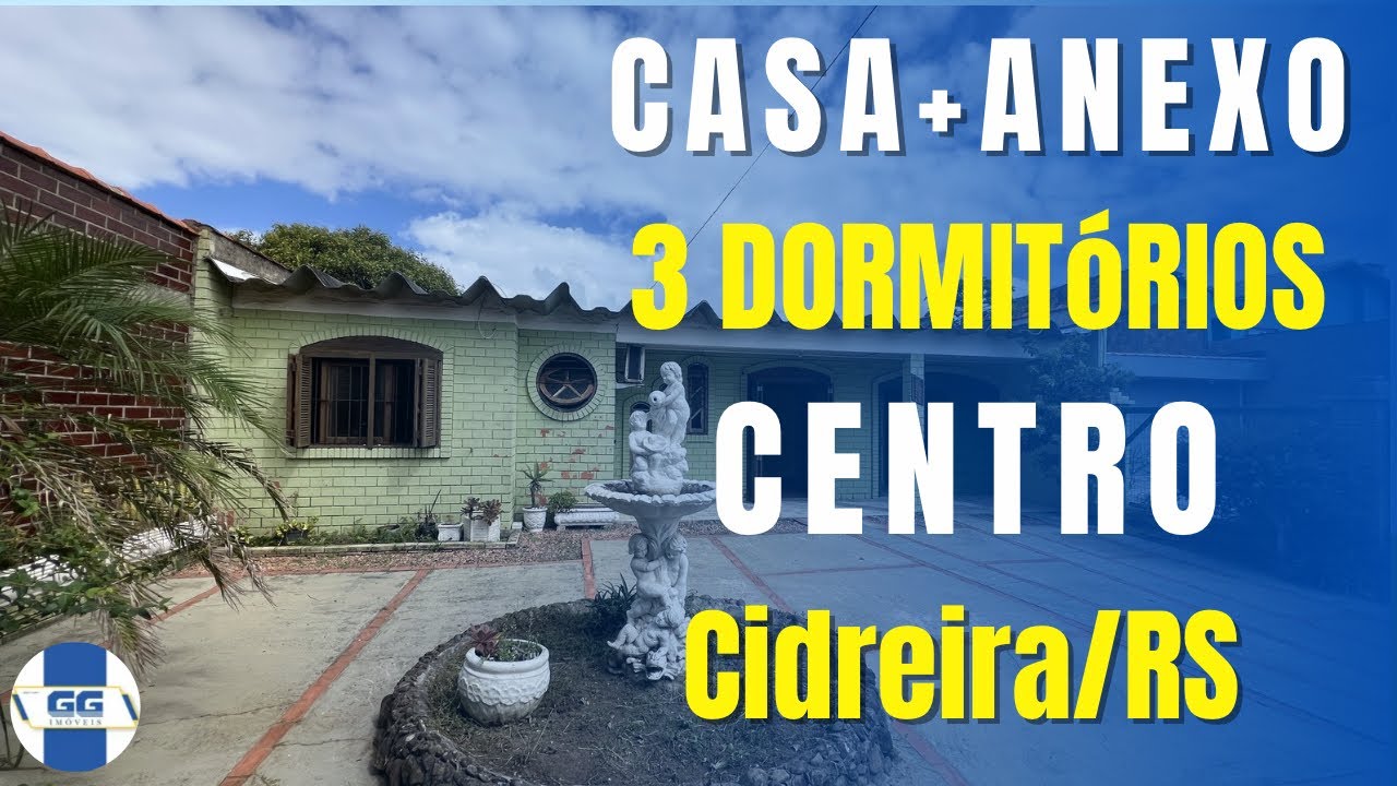 R$260.000,00 - CASA COM ANEXO NA AVENIDA DE CIDREIRA/RS - exclusividade