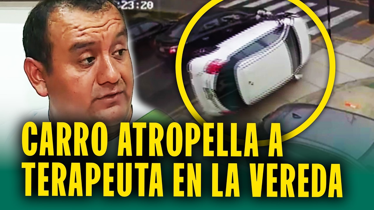 Carro atropella a hombre en la vereda y choca con otro auto: Auto termina volteado