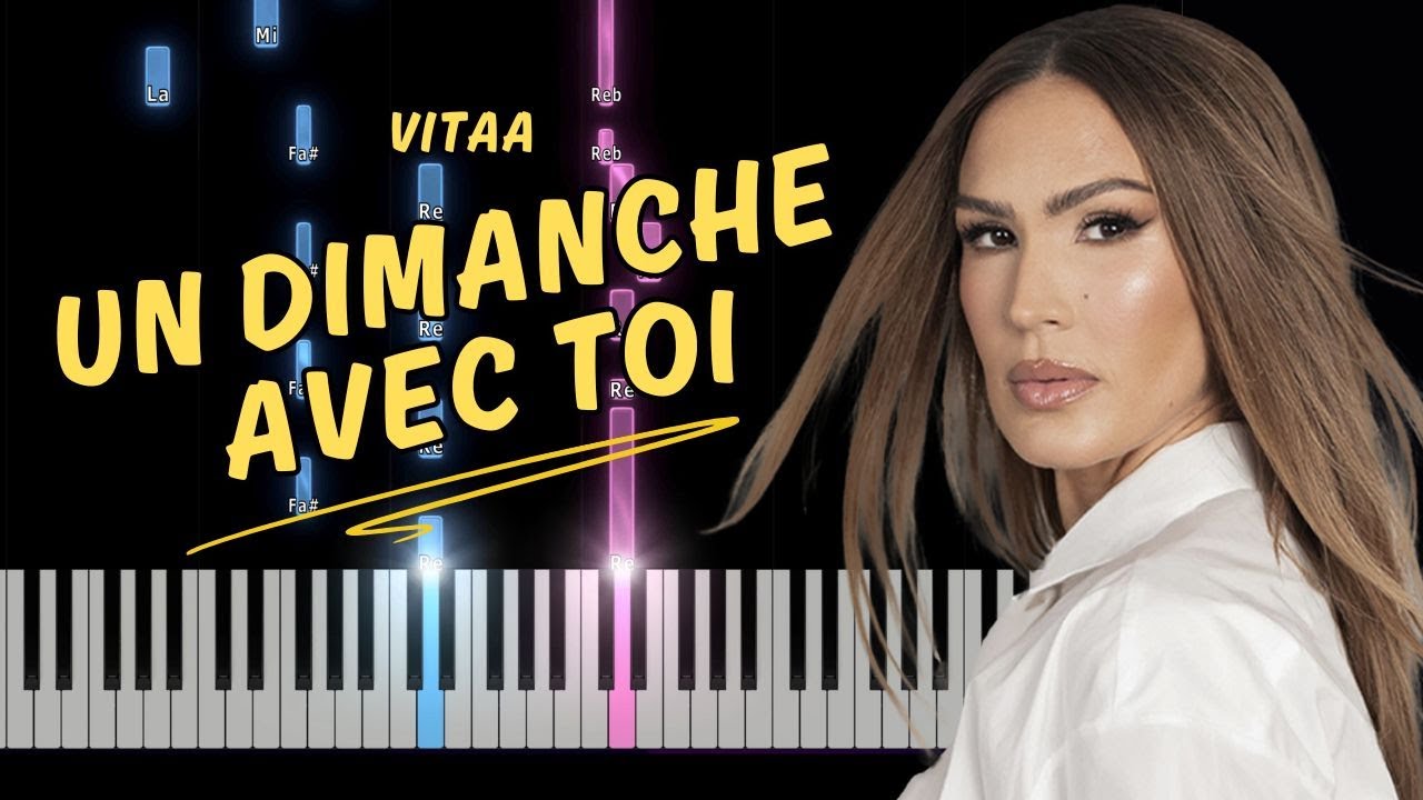 VITAA - Un Dimanche avec toi Piano Tuto Facile | Karaoké Piano Cover