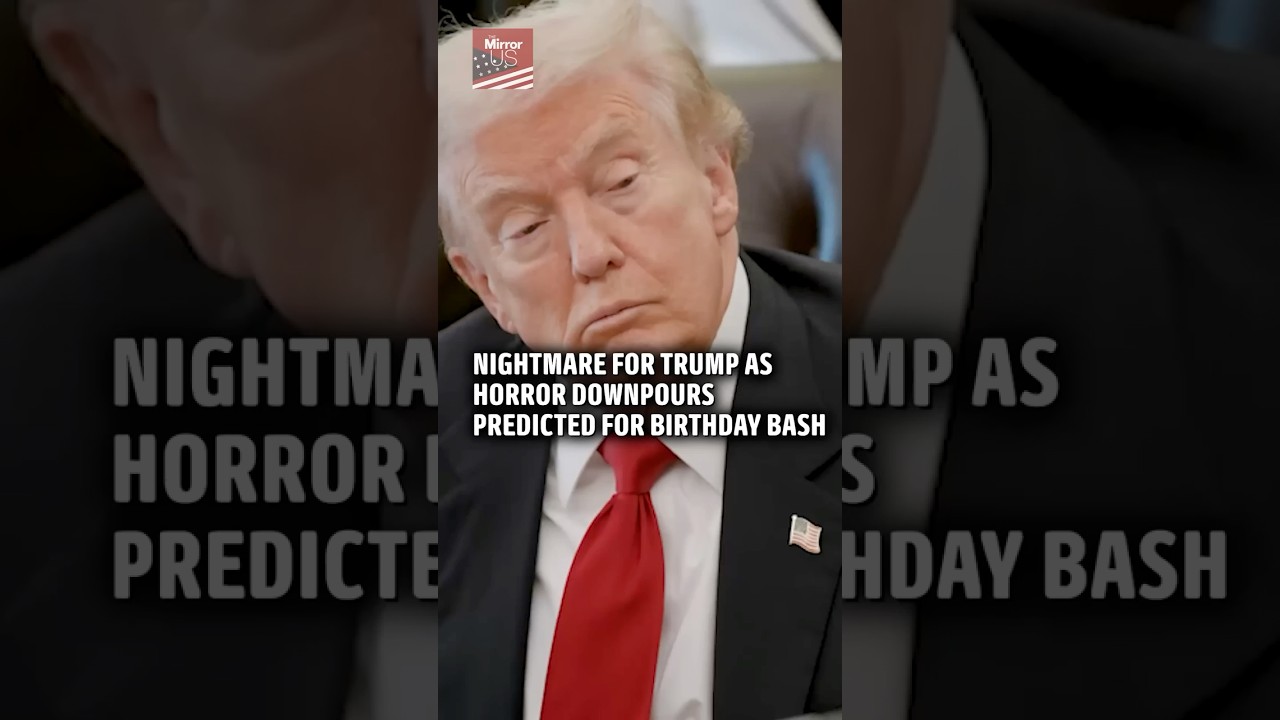 Nightmare for rain-sensitive Trump as horror downpours predicted for 80th birthday bash