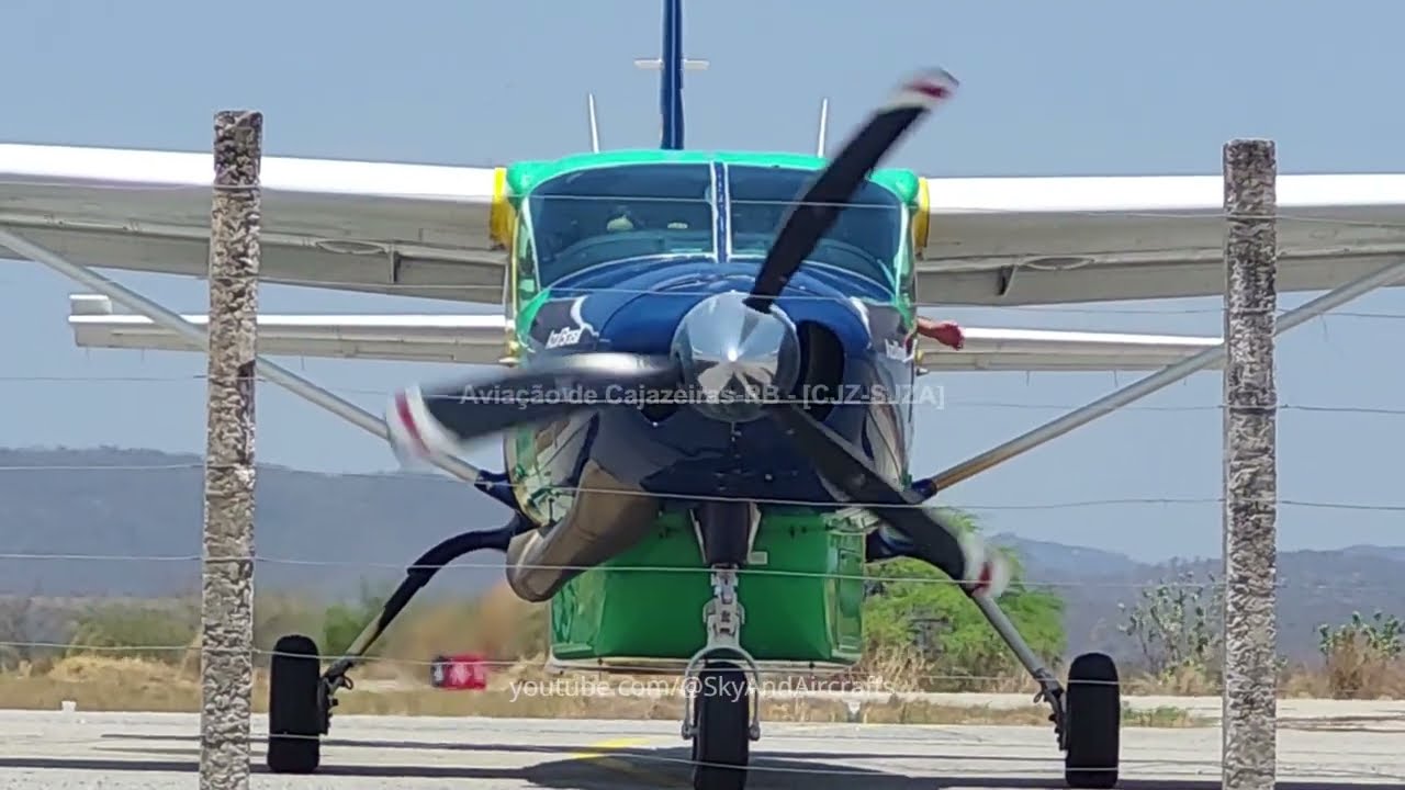 Decolagem Curta em Menos de 500m do Cessna Grand Caravan da Azul Conecta no Aeroporto de Cajazeiras